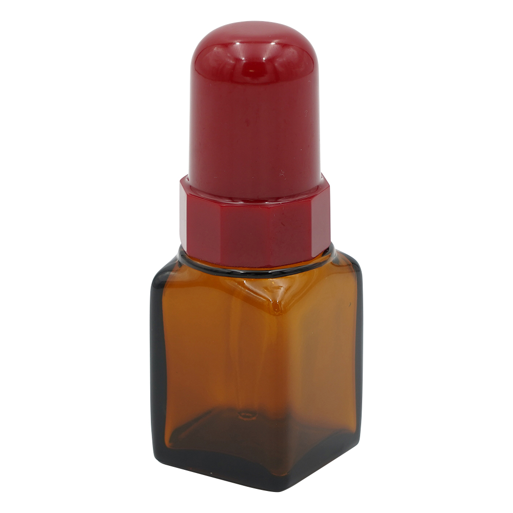スポイド瓶（角型ガラス製）S-20　褐色　20mL 0810-07