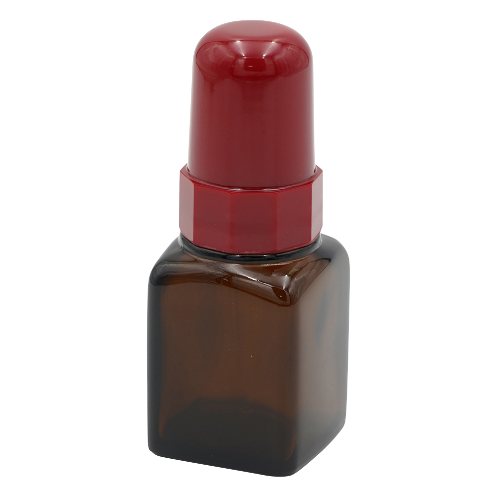 スポイド瓶（角型ガラス製）S-60　褐色　60mL 0810-09