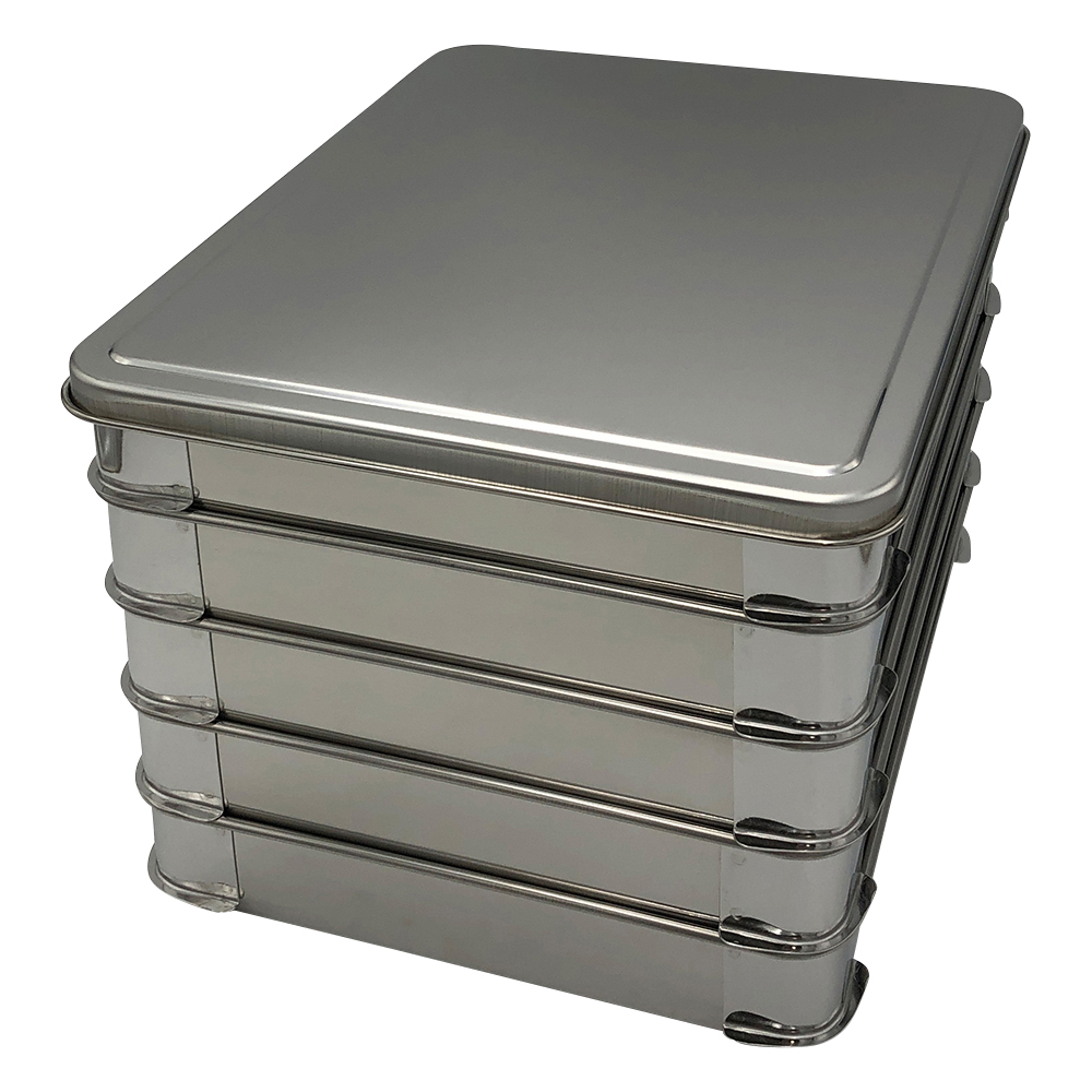 積重ね式ステンバット 3.5L （5段フタ付） 小 345×265×224mm