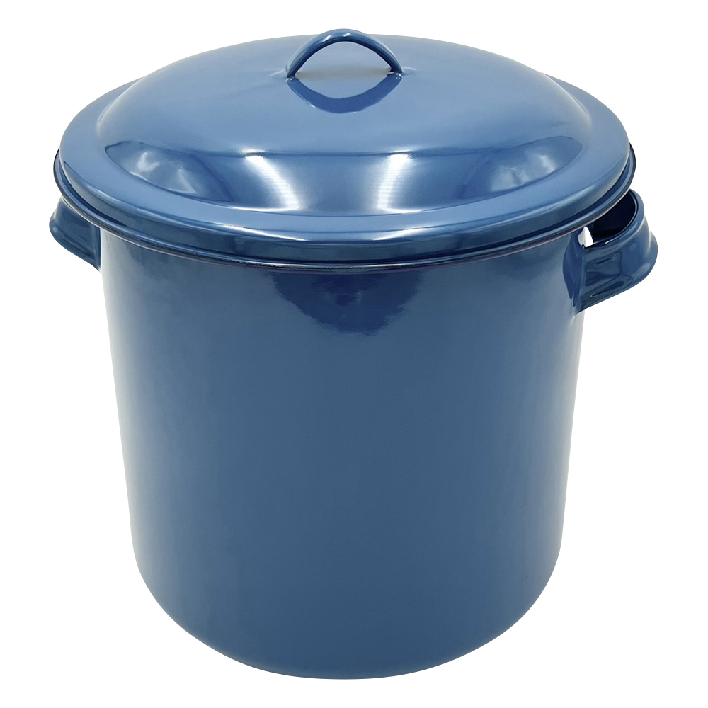 ホーローフタ付タンク 10L