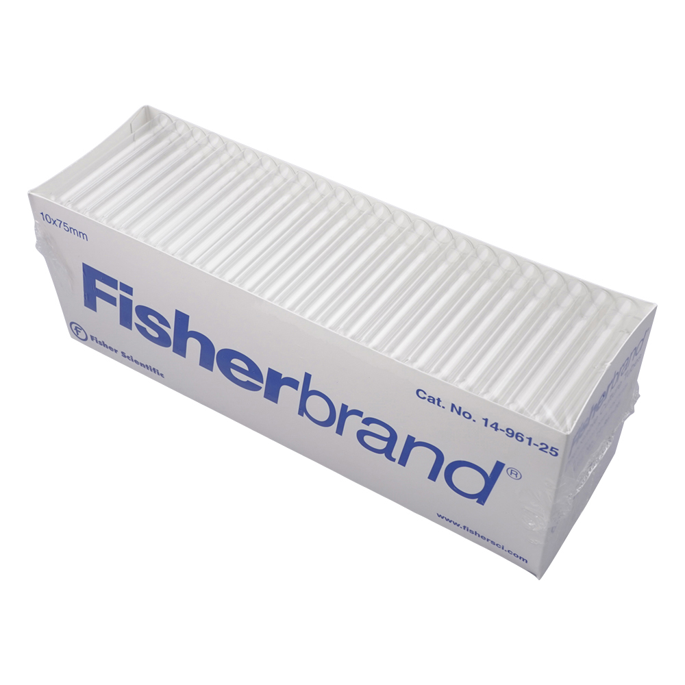 直口硼珪酸ガラスチューブ φ10×75mm 1ケース（250本×4箱入） 14-961-25