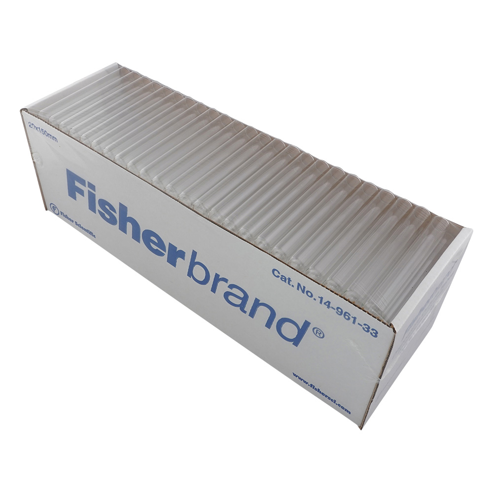直口硼珪酸ガラスチューブ φ20×150mm 1ケース（125本×4箱入） 14-961-33