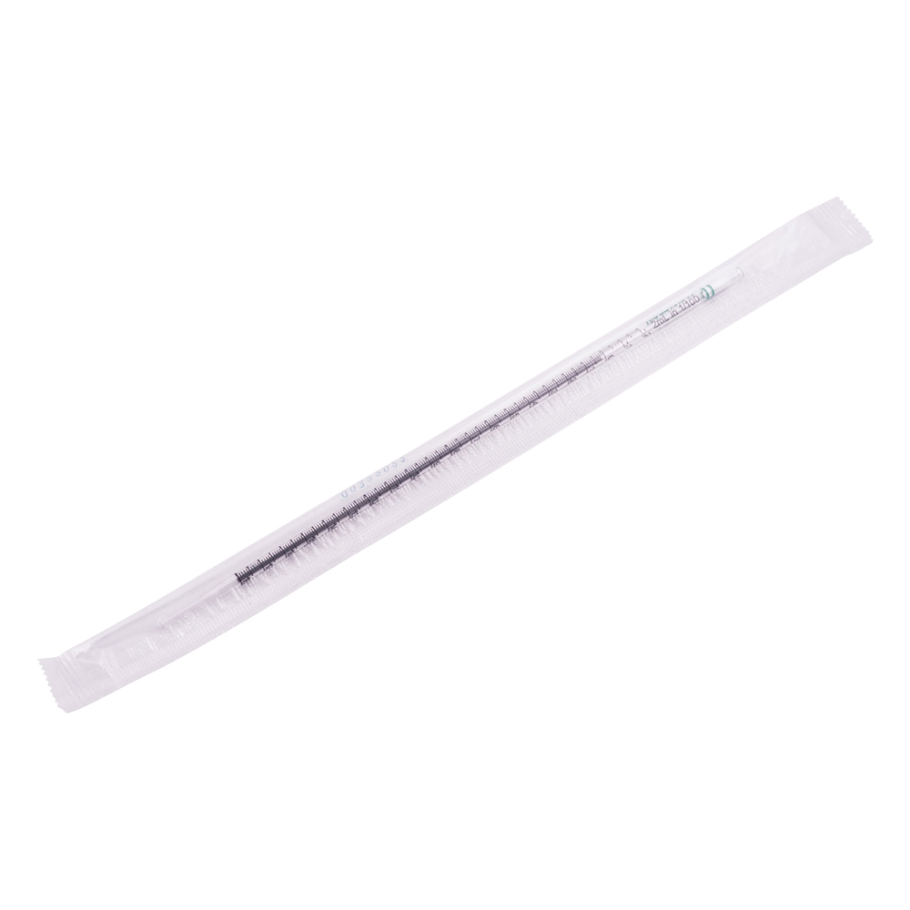 ﾎﾟﾘｽﾁﾚﾝ製ﾃﾞｨｽﾎﾟﾋﾟﾍﾟｯﾄ ﾚｷﾞｭﾗｰ丈(綿栓付き･γ線滅菌済) 2mL 目盛0.01mL 1箱(100本×5箱入) 13-675-3C