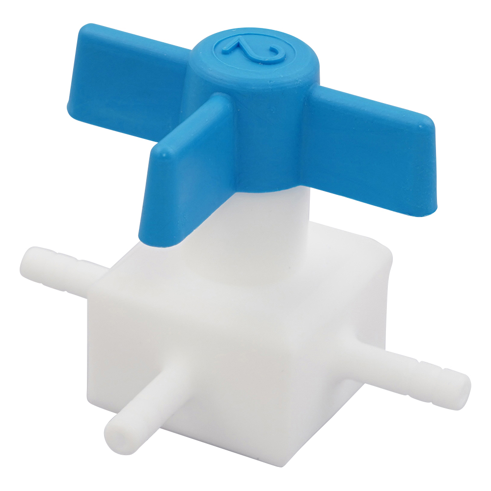 フッ素樹脂製三方コック（差し込み止） 016.802.5.2