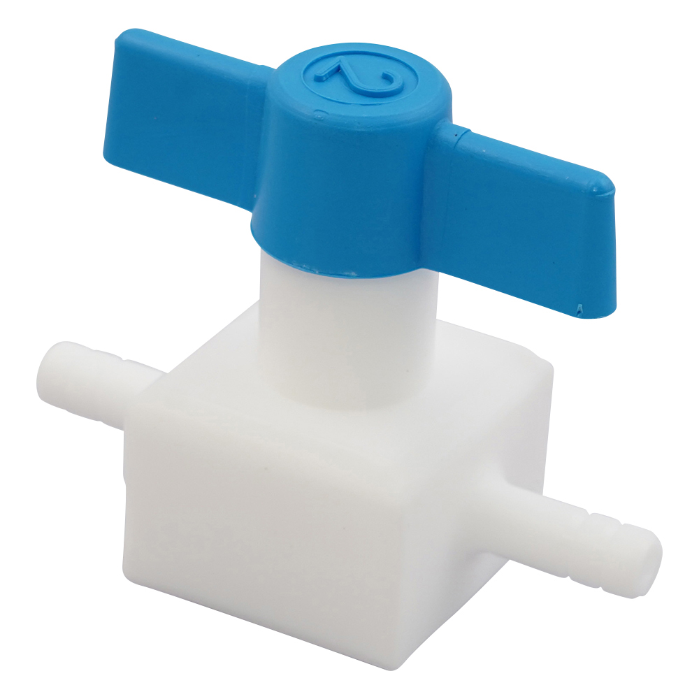 フッ素樹脂製二方コック（差し込み止） 016.702.2