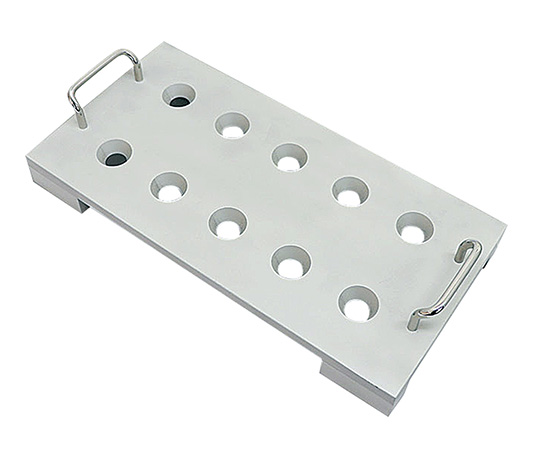 アルミ製ルツボ架台　上径Φ25×下径Φ15(10穴)