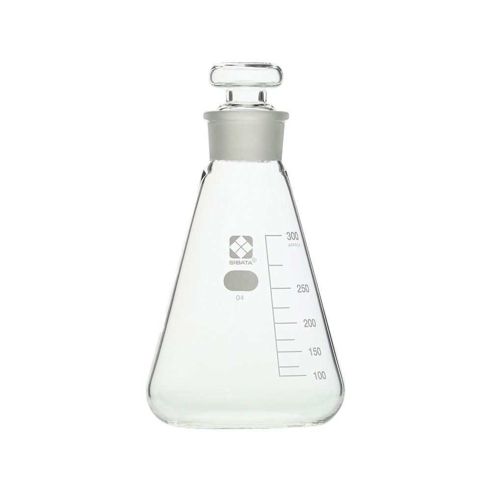 共栓三角フラスコ（目安目盛付き） 300mL