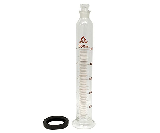 有栓メスシリンダー（硬質ガラス製） 500mL