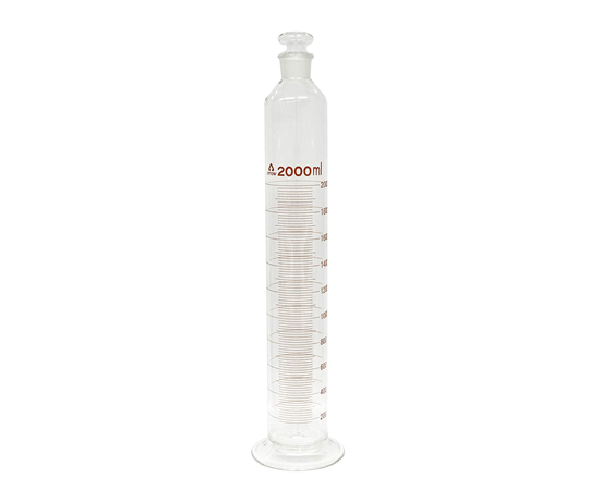 有栓メスシリンダー（硬質ガラス製） 2000mL