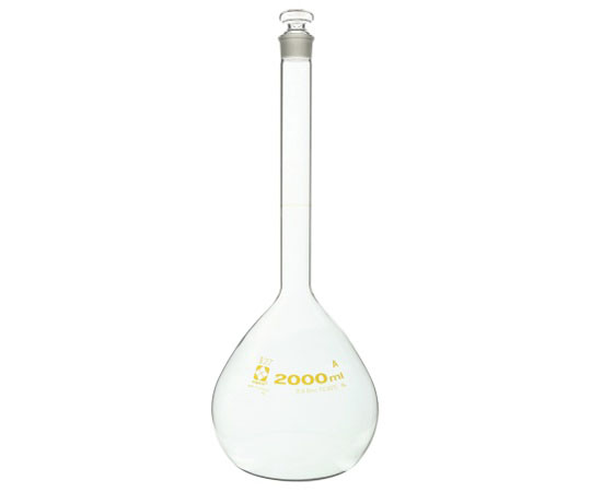 メスフラスコ　透明　2000mL　スーパーグレード　JCSS校正付