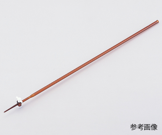 ビュレット硼珪酸ガラス製 PTFE活栓付 茶褐色 100mL