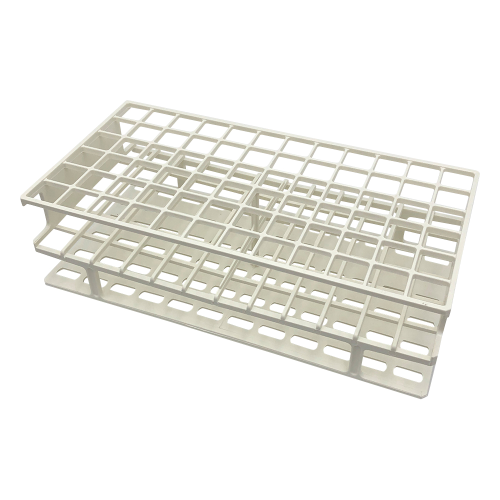 アンワイヤー試験管立 φ16mm×72本 ホワイト 5970-0016