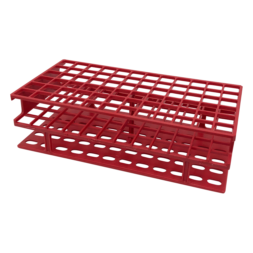 アンワイヤー試験管立 φ13mm×72本 レッド 5970-0513