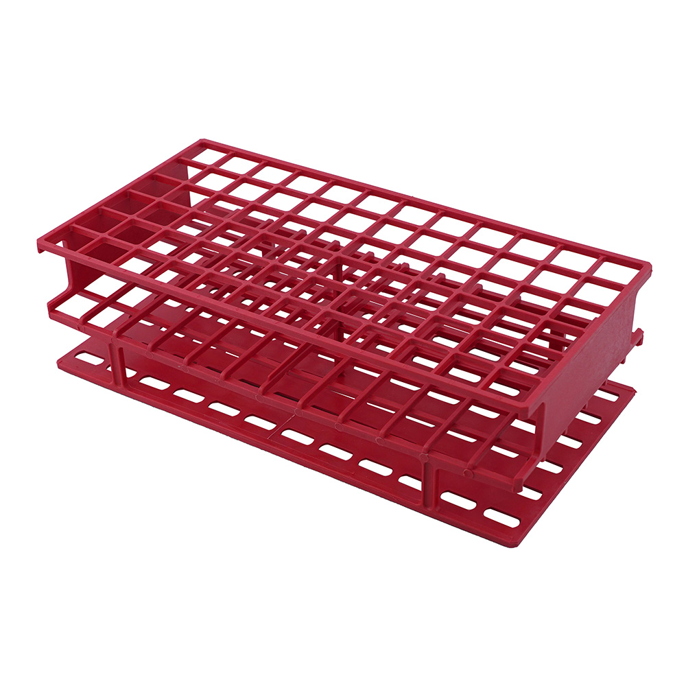 アンワイヤー試験管立 φ16mm×72本 レッド 5970-0516