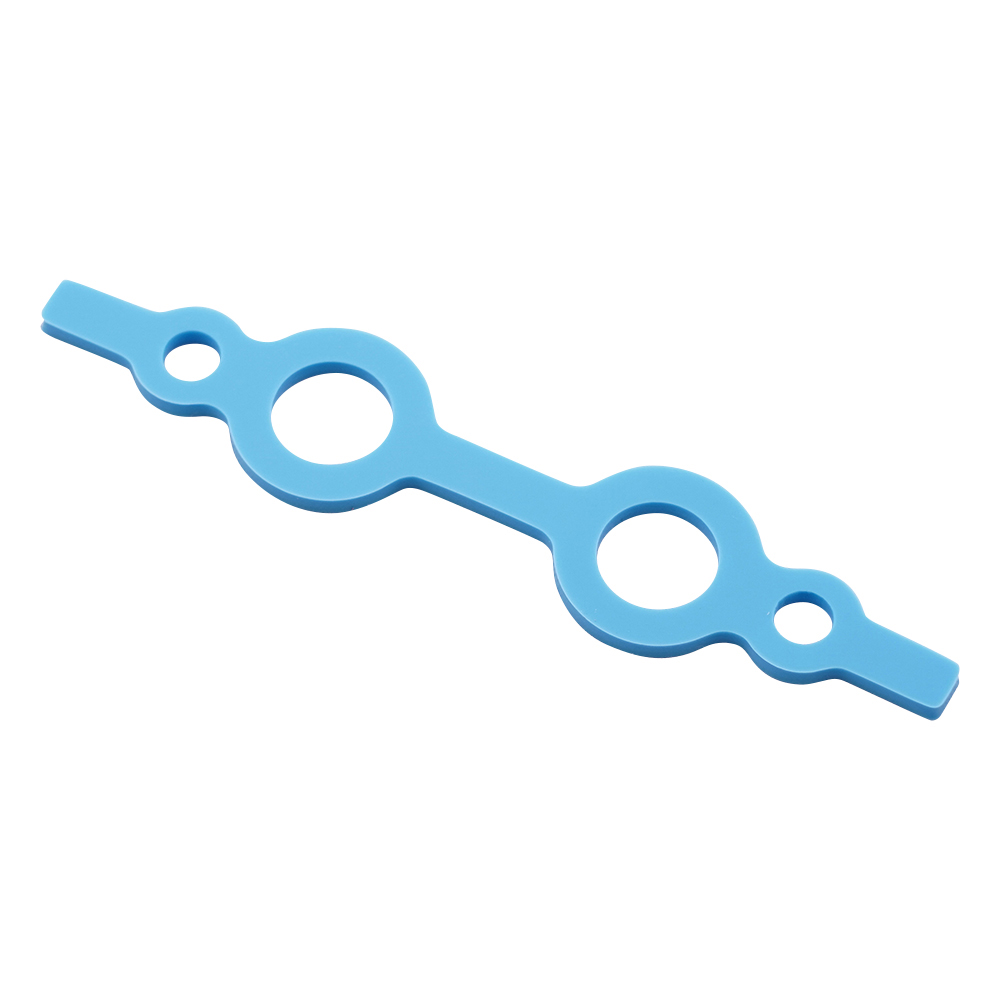 シリコンカラーバンド（メガネバンド） 小 φ3.5×φ10 ブルー 1袋（10個入）