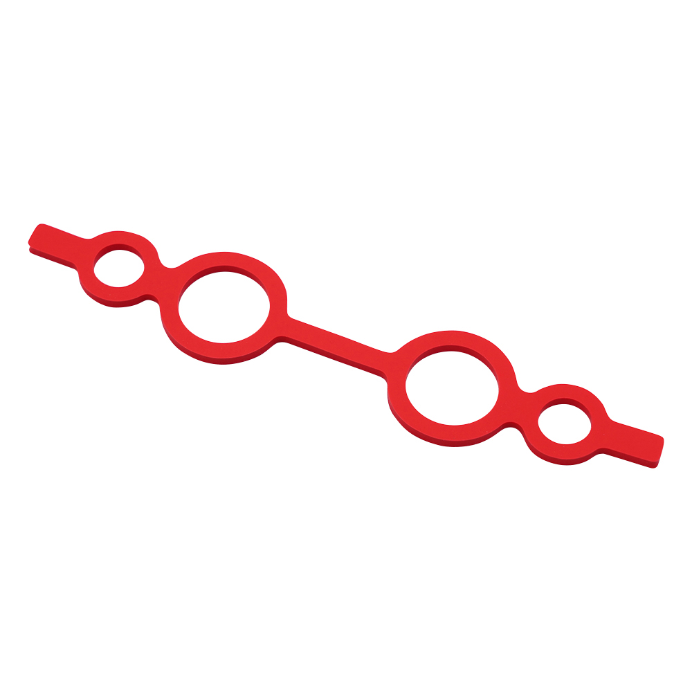 シリコンカラーバンド（メガネバンド） 大 φ8×φ15 レッド 1袋（10個入）