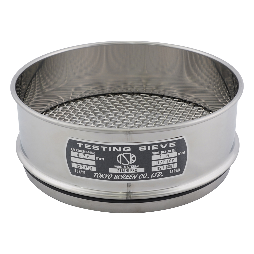 SUS試験用ふるい φ200×60 目開き4.75mm JTS-200-60-20