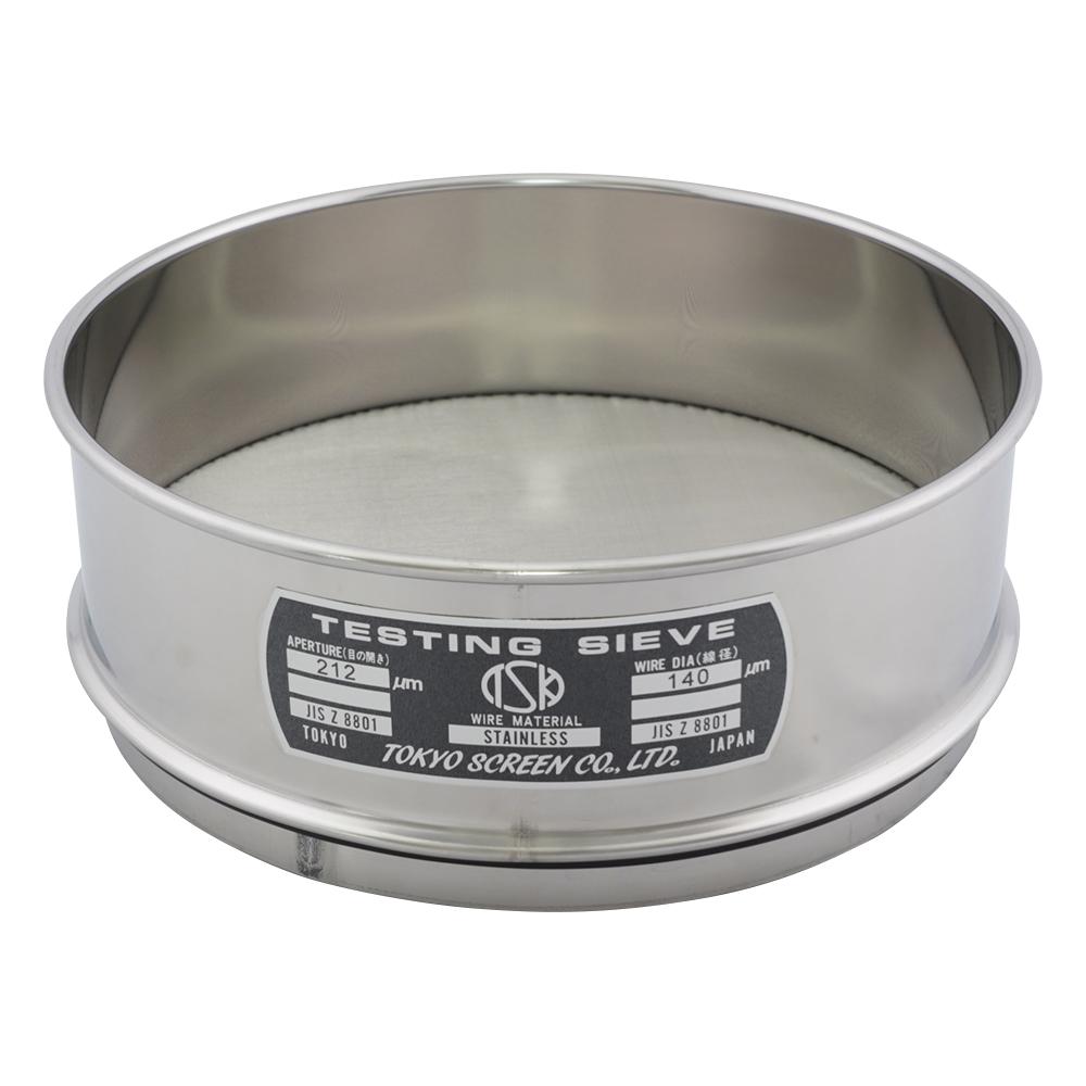 SUS試験用ふるい φ200×60 目開き212μm JTS-200-60-38