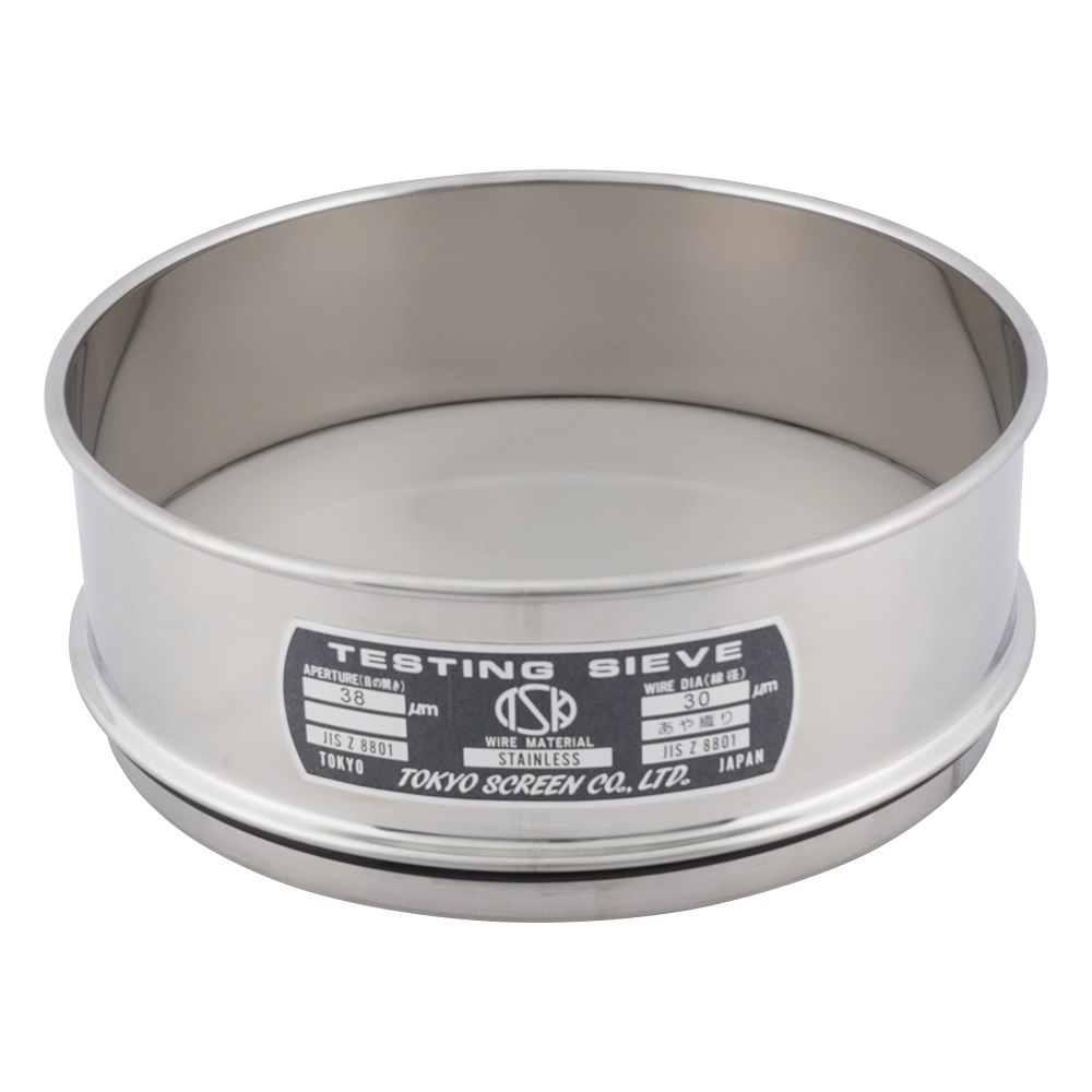 SUS試験用ふるい φ200×60 目開き38μm JTS-200-60-50