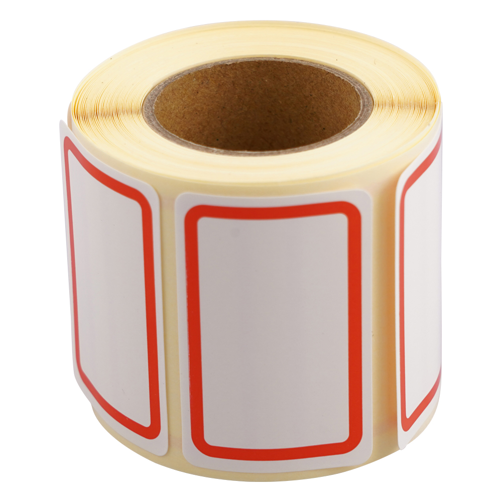 ボーダーラベル 25×40mm 赤 200枚入 RB-1