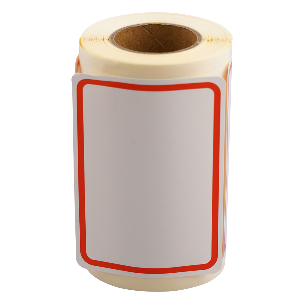 ボーダーラベル 50×70mm 赤 100枚入 RB-3