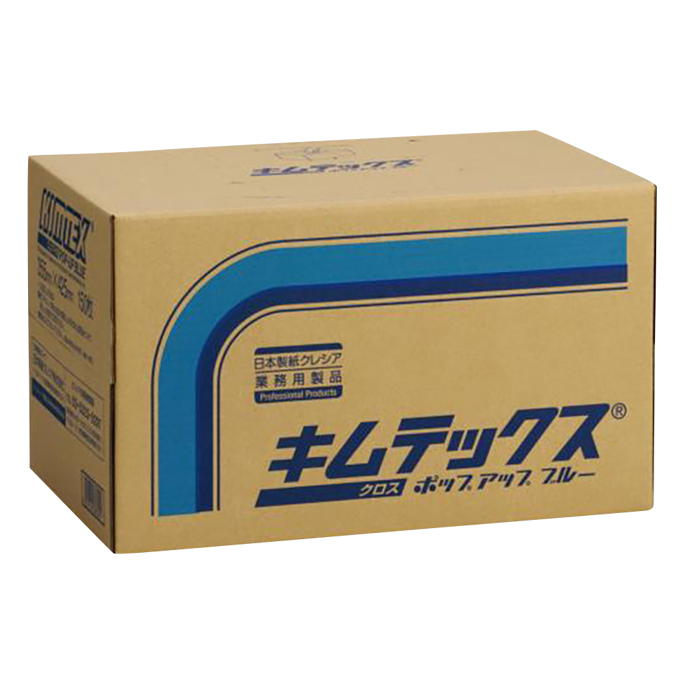 キムテックス ポップアップタイプ・ブルー 1ケース（150枚×4箱入） 60740