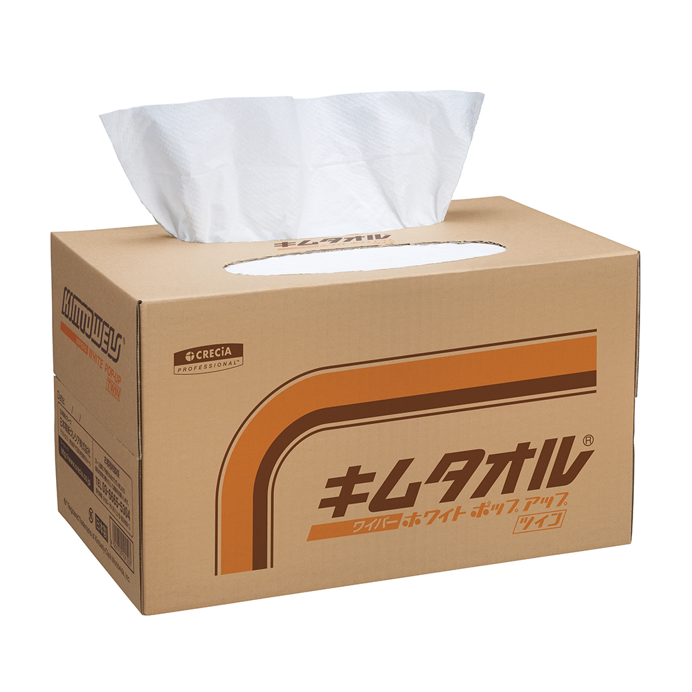 キムタオルホワイト ポップアップツイン 1箱（300枚×4箱入） 61402