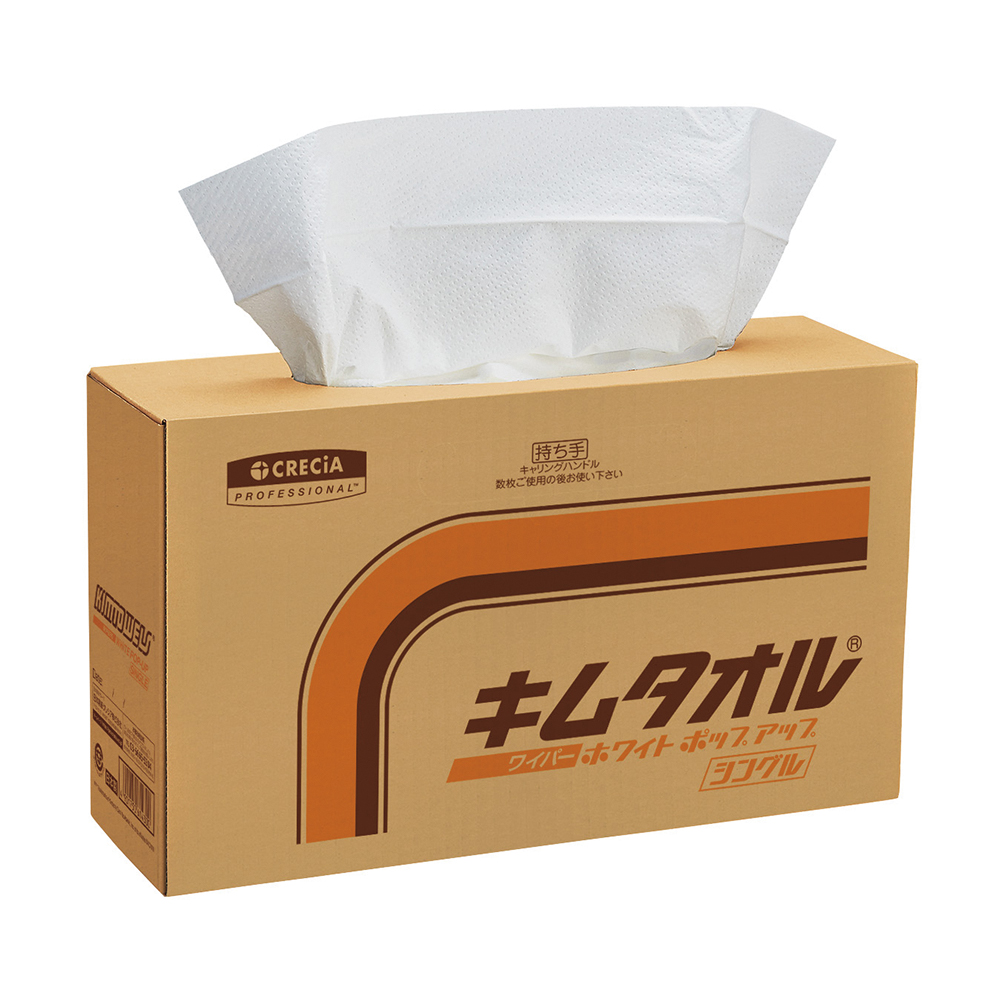 キムタオルホワイト ポップアップシングル 1箱（150枚×4箱入） 61431