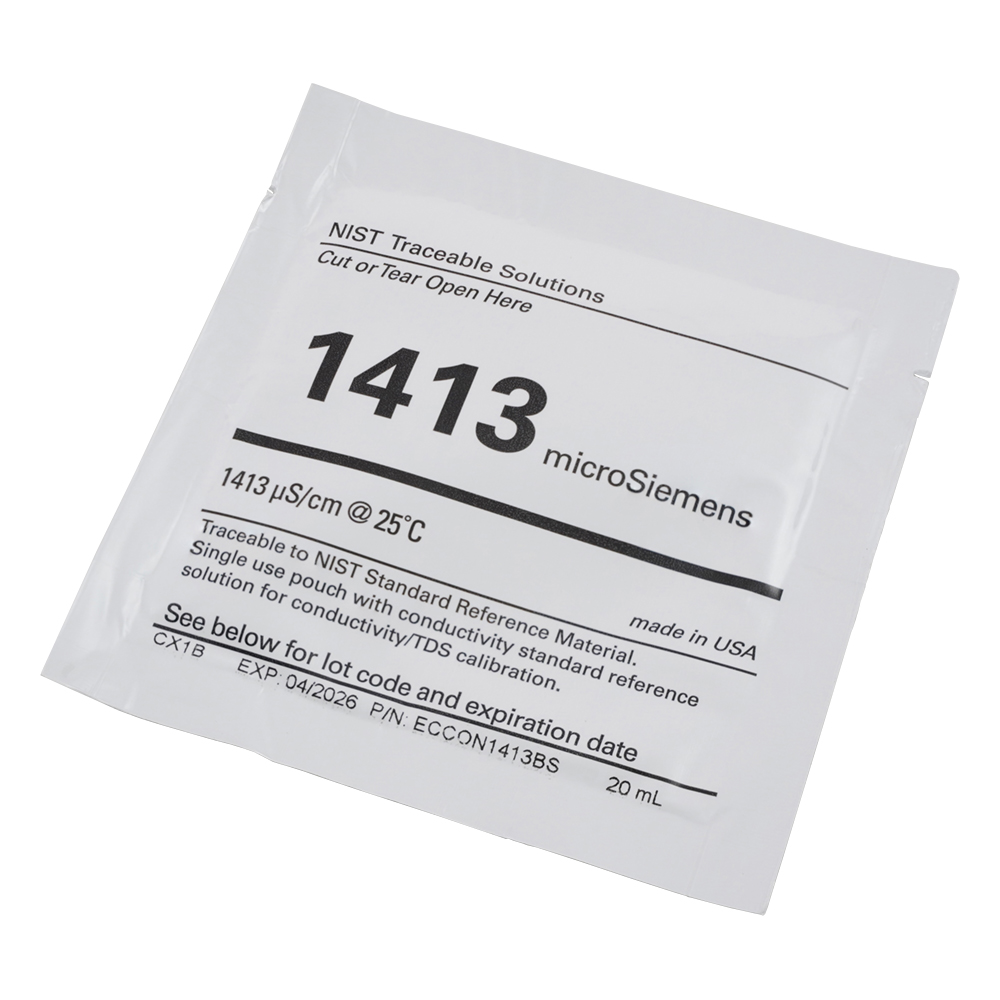 ラコムテスター導電率計用校正液 1413μS／cm 20mL×5 1箱（5パック入） ECCON1413BS