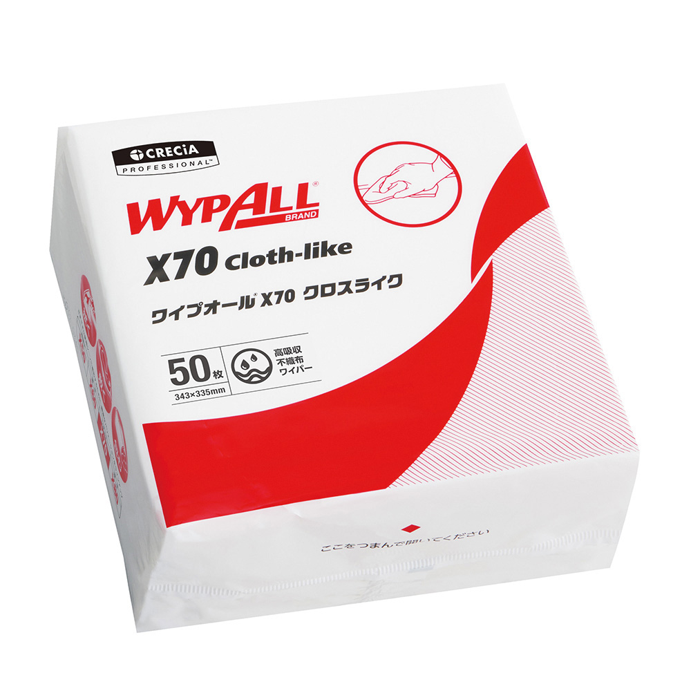ワイプオールX70 クロスライク 4つ折りタイプ・白 50枚×18箱 60575