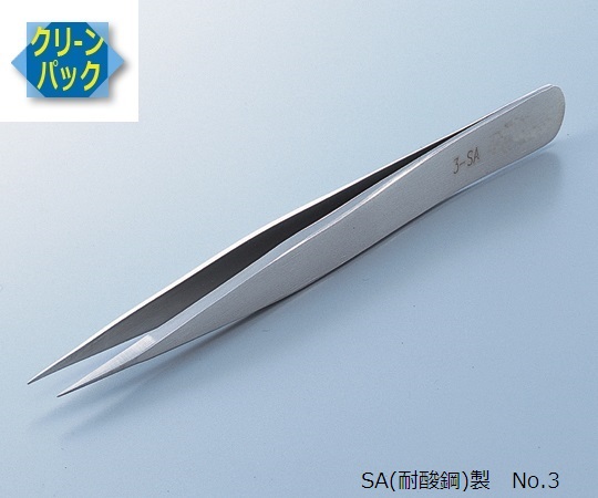 MEISTER ピンセット SA（耐酸鋼）製 クリーンパック No.3 3-SA