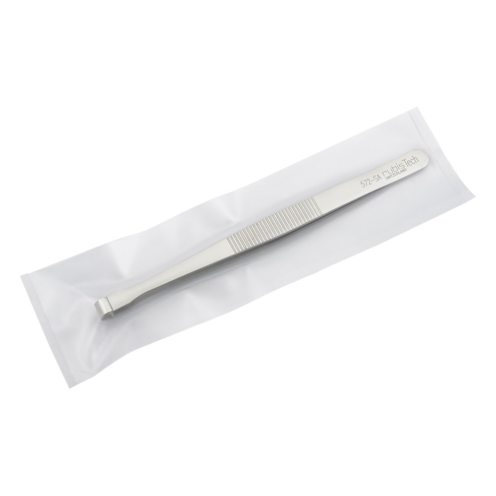 特殊作業用ピンセット 丸筒 耐酸鋼 572