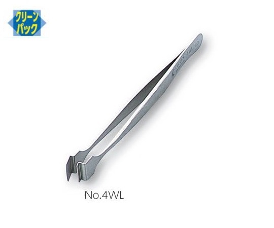 フラットピンセット 幅広 特殊鋼 No.4WL
