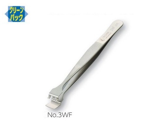 フラットピンセット 幅広 特殊鋼 No.3WF