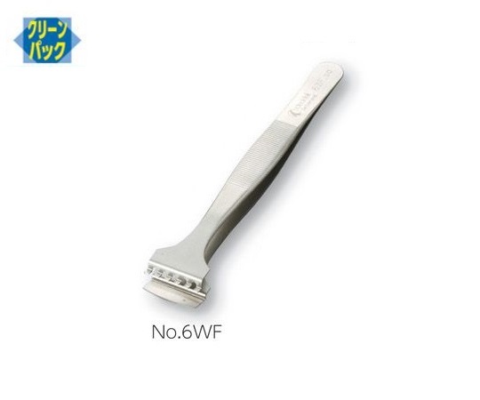 フラットピンセット 幅広 特殊鋼 No.6WF