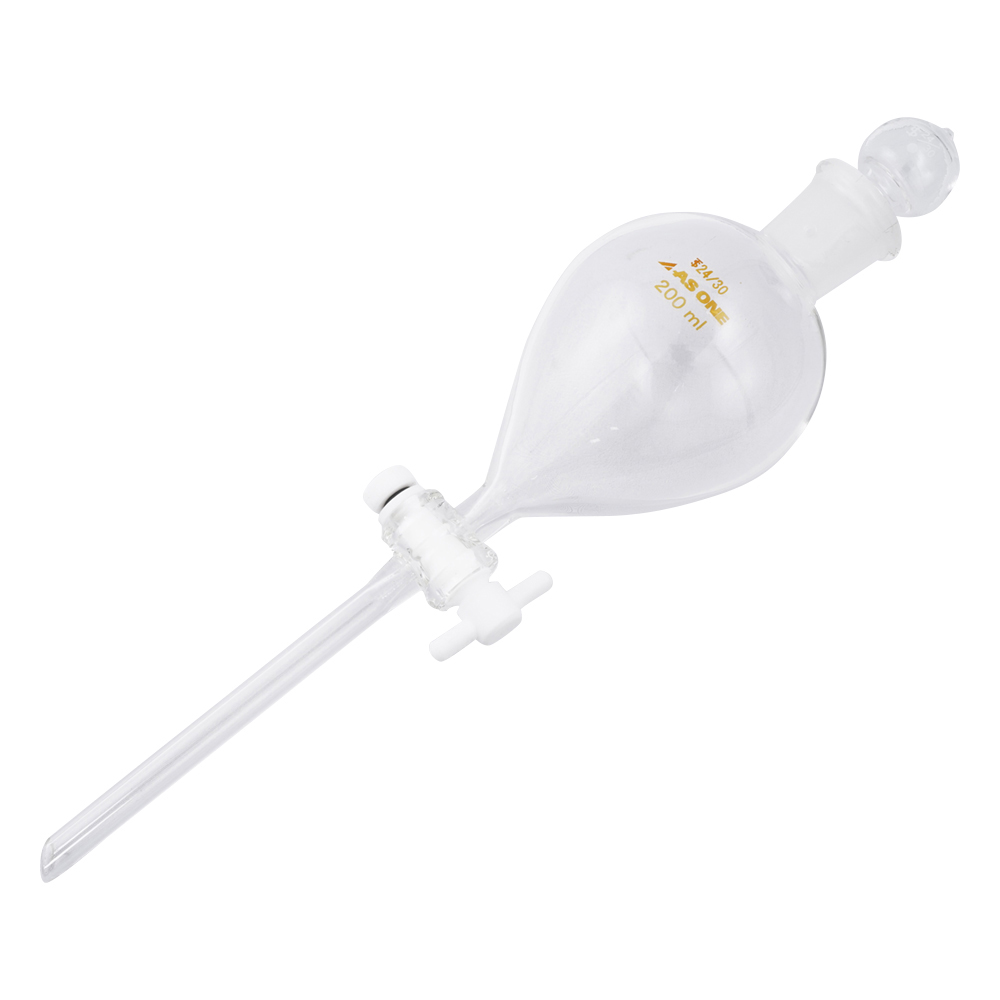 丸型分液ロート テフロン（R）プラグ付 200mL