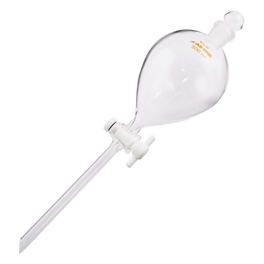 丸型分液ロート テフロン（R）プラグ付 500mL