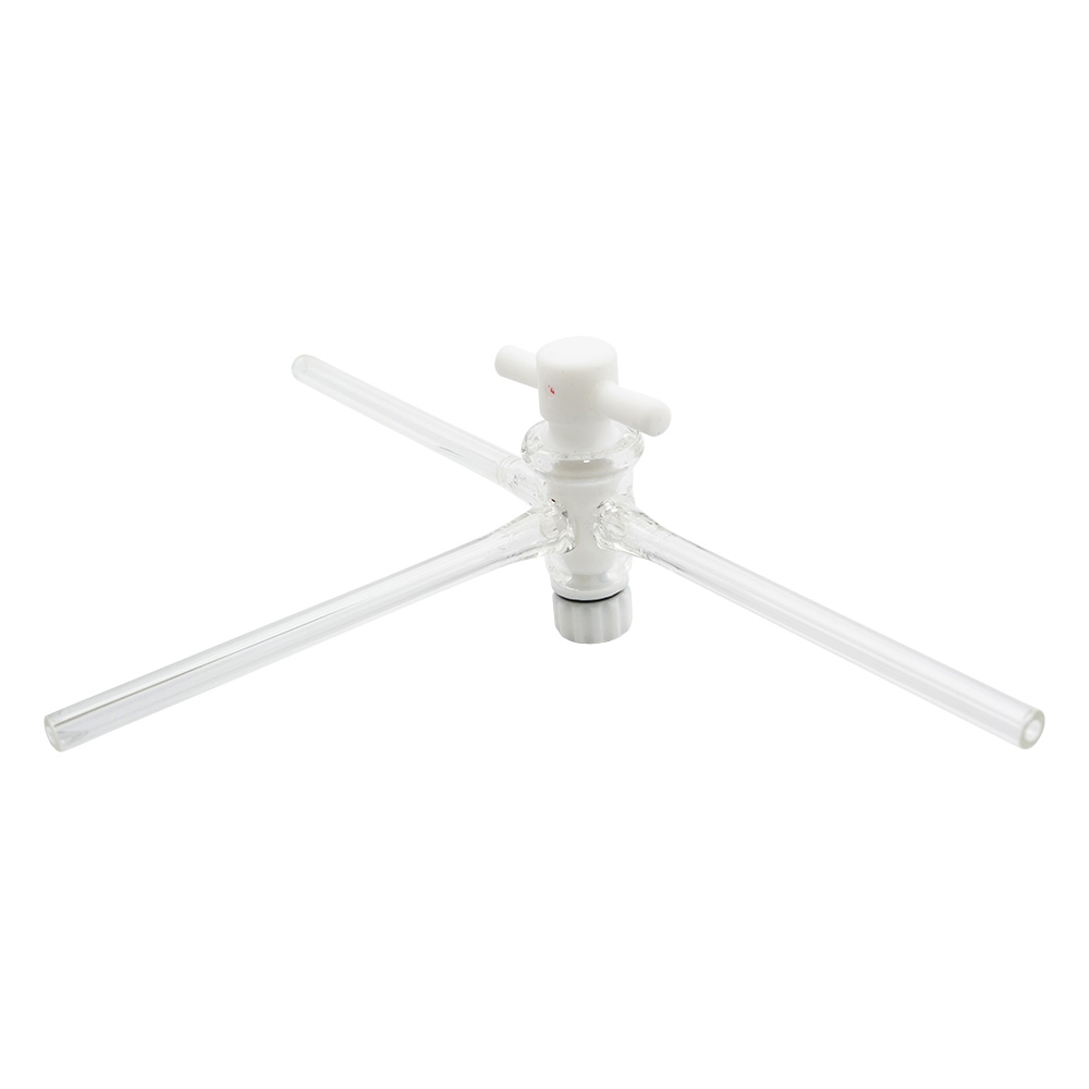 プラグ付三方コック（パイレックス（R）硝子管） 3.5×6