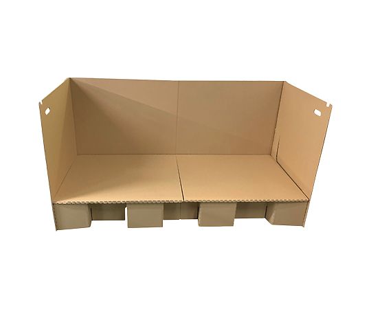 プライバシーパネル付き段ボールベッド ひらいてポン カーテン無 M-2200