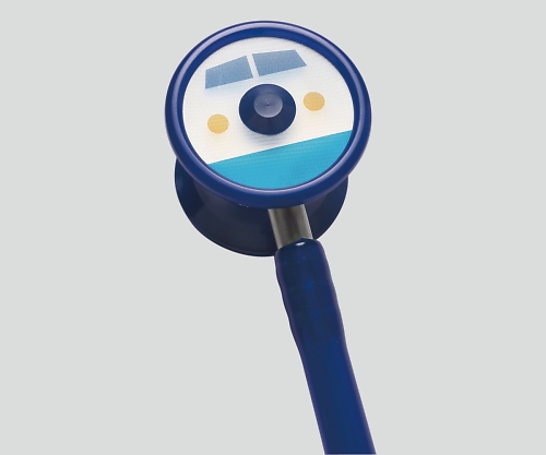 ゼラメド聴診器　コスモリット(ダブルタイプ)　新生児用　ネオ　ロイヤルブルー　新幹線柄 KO1-Neo