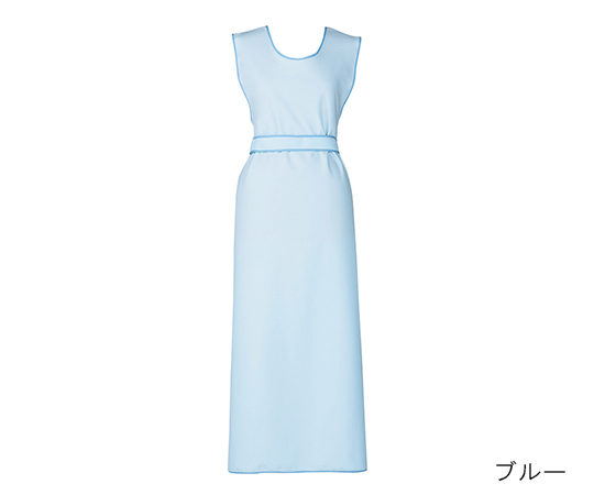 防水入浴介助用エプロン フリー・ブルー 100-34