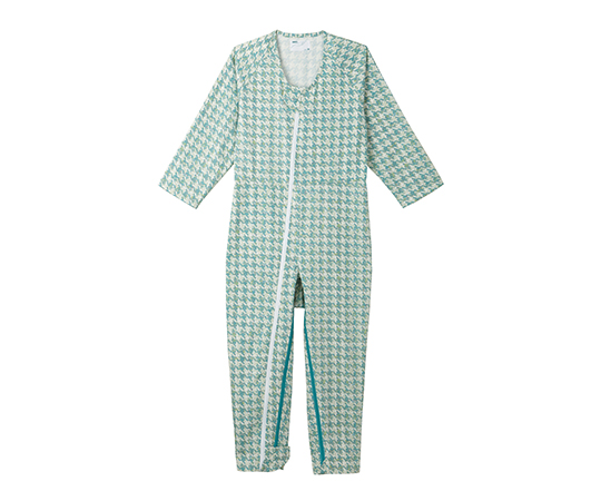 介護寝巻き コンビネーションII（フルオープン型） チドリグリーン L 5638-A