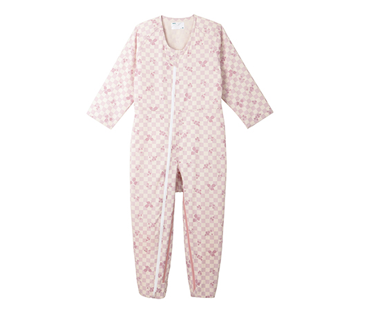 介護寝巻き コンビネーションII（フルオープン型） リーフピンク L 5638-A