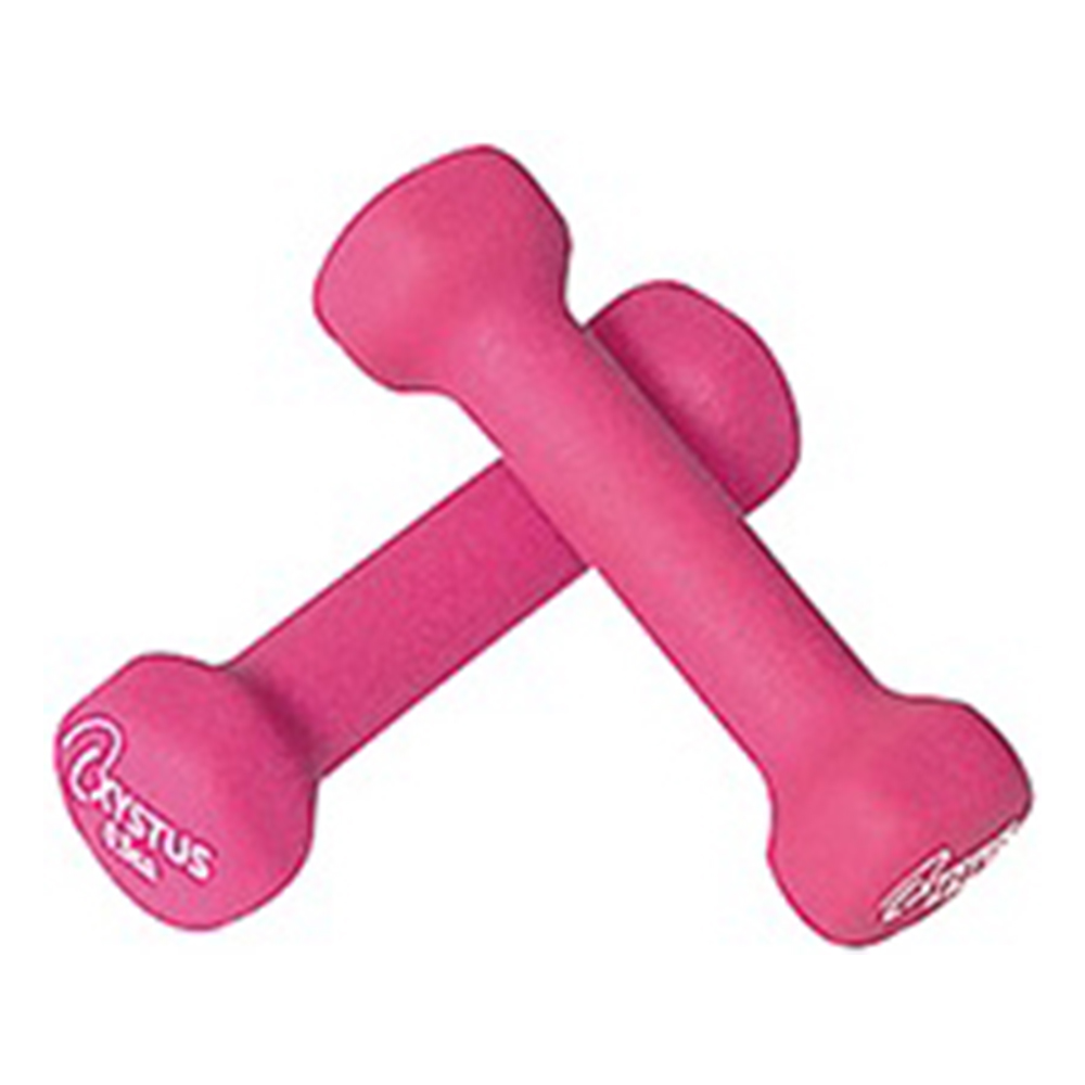 ラバーコートダンベル 0.5kg 1組（2本入） H-9054(ﾋﾟﾝｸ)