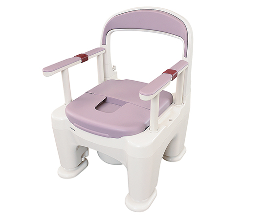 ポータブルトイレ ラフィーネ（座楽） あたたか便座（前後傾斜脚付き） ミスティパープル PN-L30203V