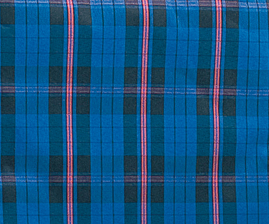 車いす（自走式アルミ製背折れタイプ）　エアータイヤ　ネイビーチェック KS80-4043NC