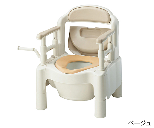 ポータブルトイレ FX-CP（ちびくまくん） ソフト便座・補高スペーサー付き ベージュ 533-560