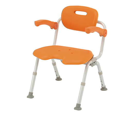 シャワーチェアワイドSPU型おりたたみN （ユクリア） ワンタッチ開閉 なし オレンジ PN-L41621D