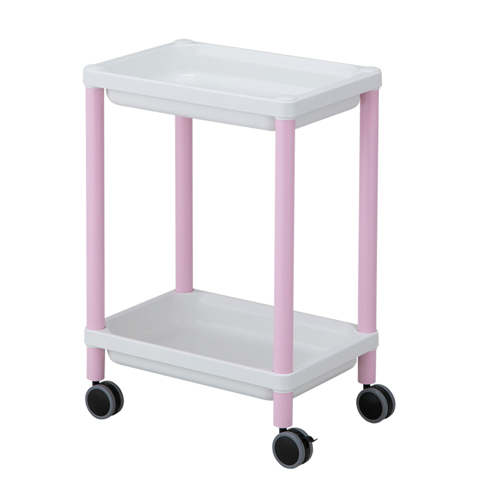 モバイルトレーカート 2段 ピンク MT-2P