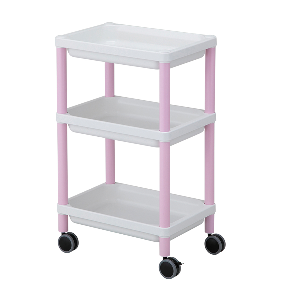 モバイルトレーカート 3段 ピンク MT-3P